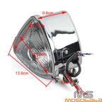 Chrome Triangle Retro Headlight for Harley Street Glide (2006-2023)