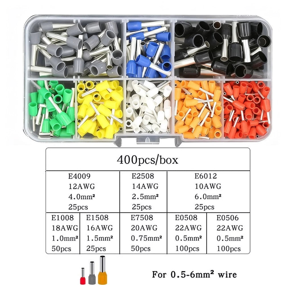 400 Pieces Crimp Terminals for Electrical Wire Connections