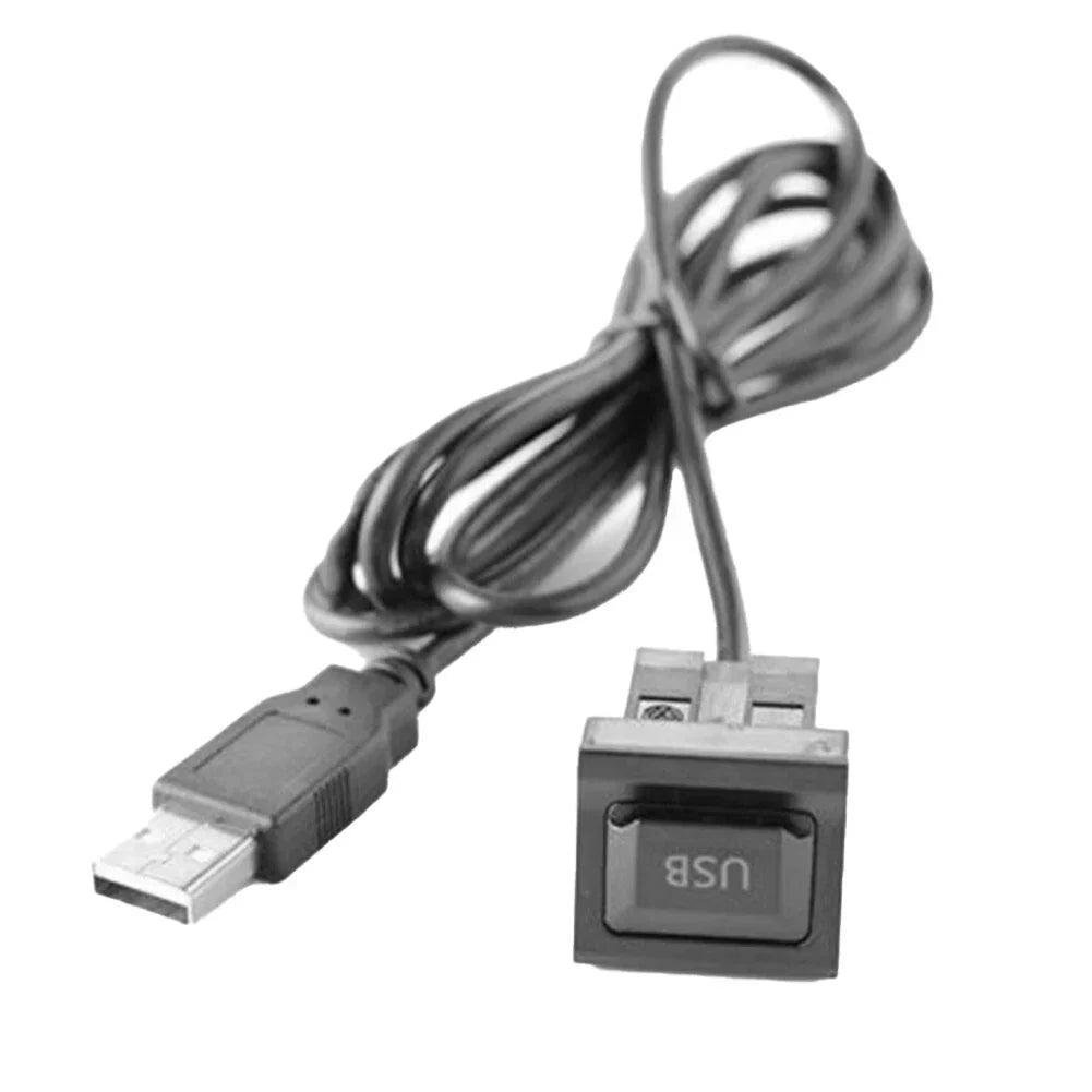 Dual USB Flush Mount Car Dash AUX & USB Port Panel for Easy Installation