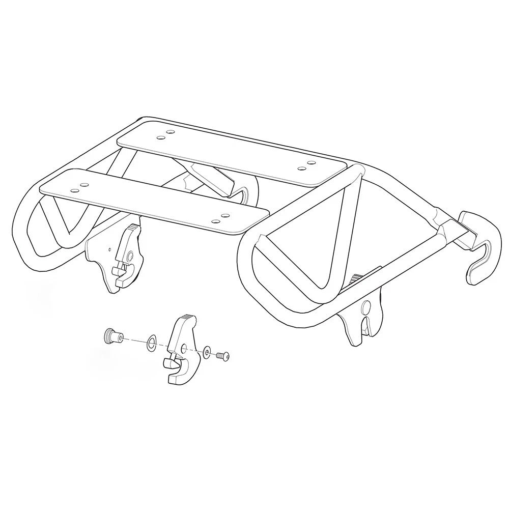 Detachables Latch Kit Sideplate for Harley Electra Glide Sport (1996–2009)