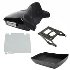 Black Chopped Trunk Backrest Mount Rack Plate for Harley Touring (2014–2026)