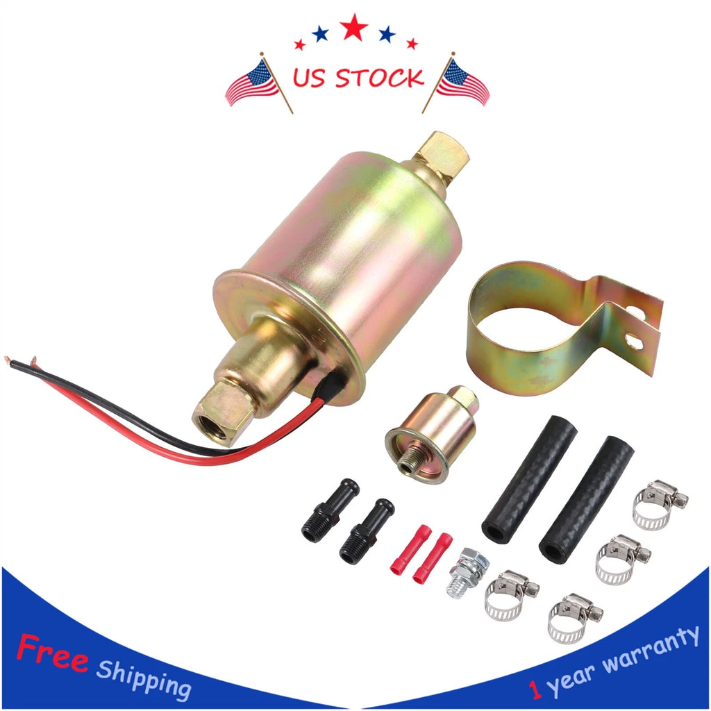 Electric Fuel Pump for Universal 12V Vehicles (Installation Kit Included)