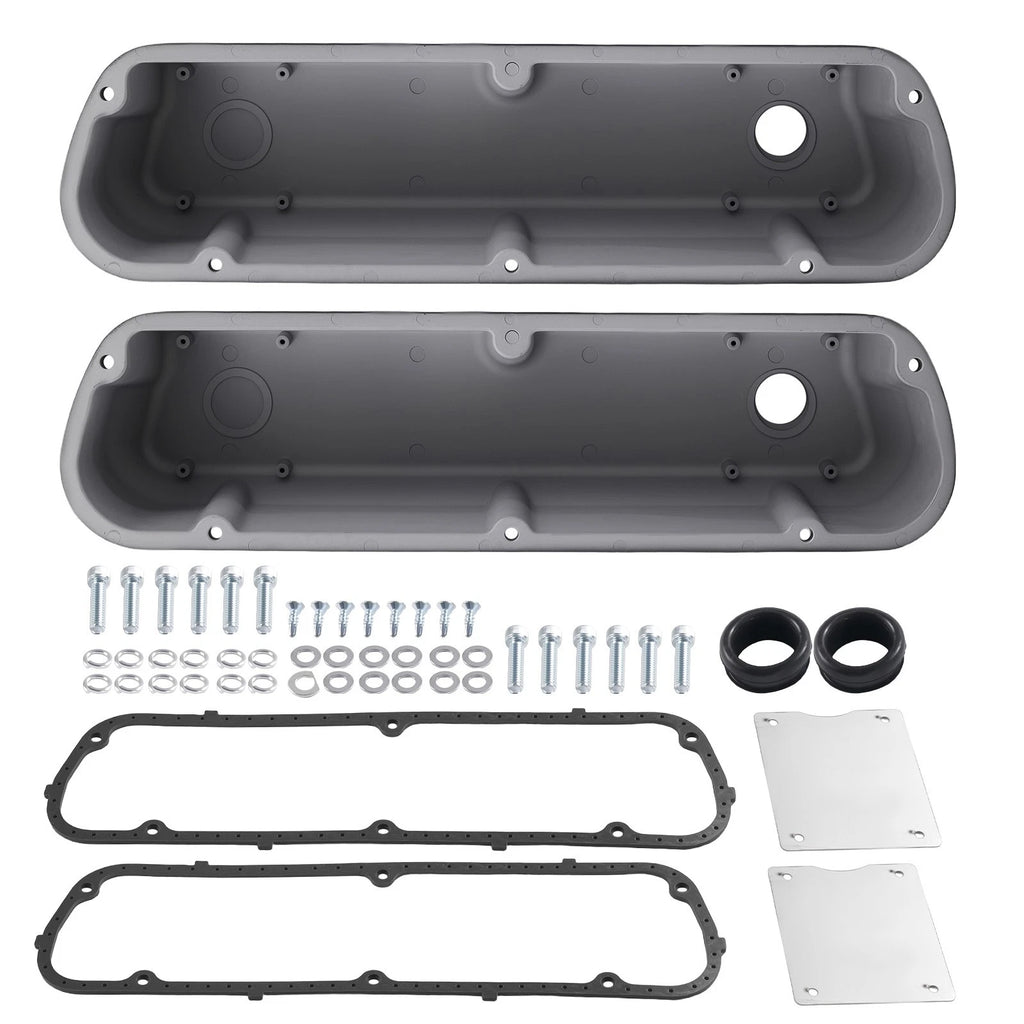 Black Aluminum Valve Covers for Ford 289 302 351W 5.0L V8 (1962–1985)