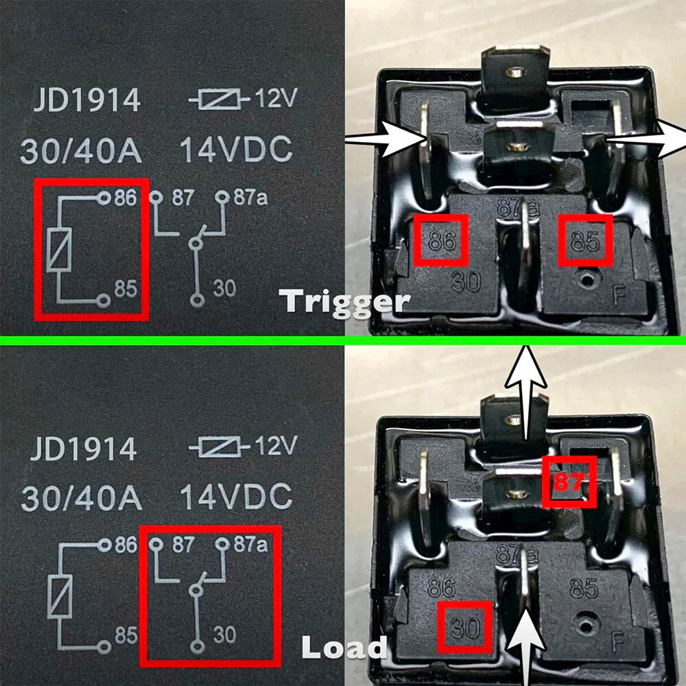 12V 40A 5-Pin Relay & Socket & Fuse Holders for Car SUV