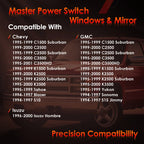 Power Window & Mirror Switch for Chevy GMC C/K 1500-3500 Tahoe (1995-2000)