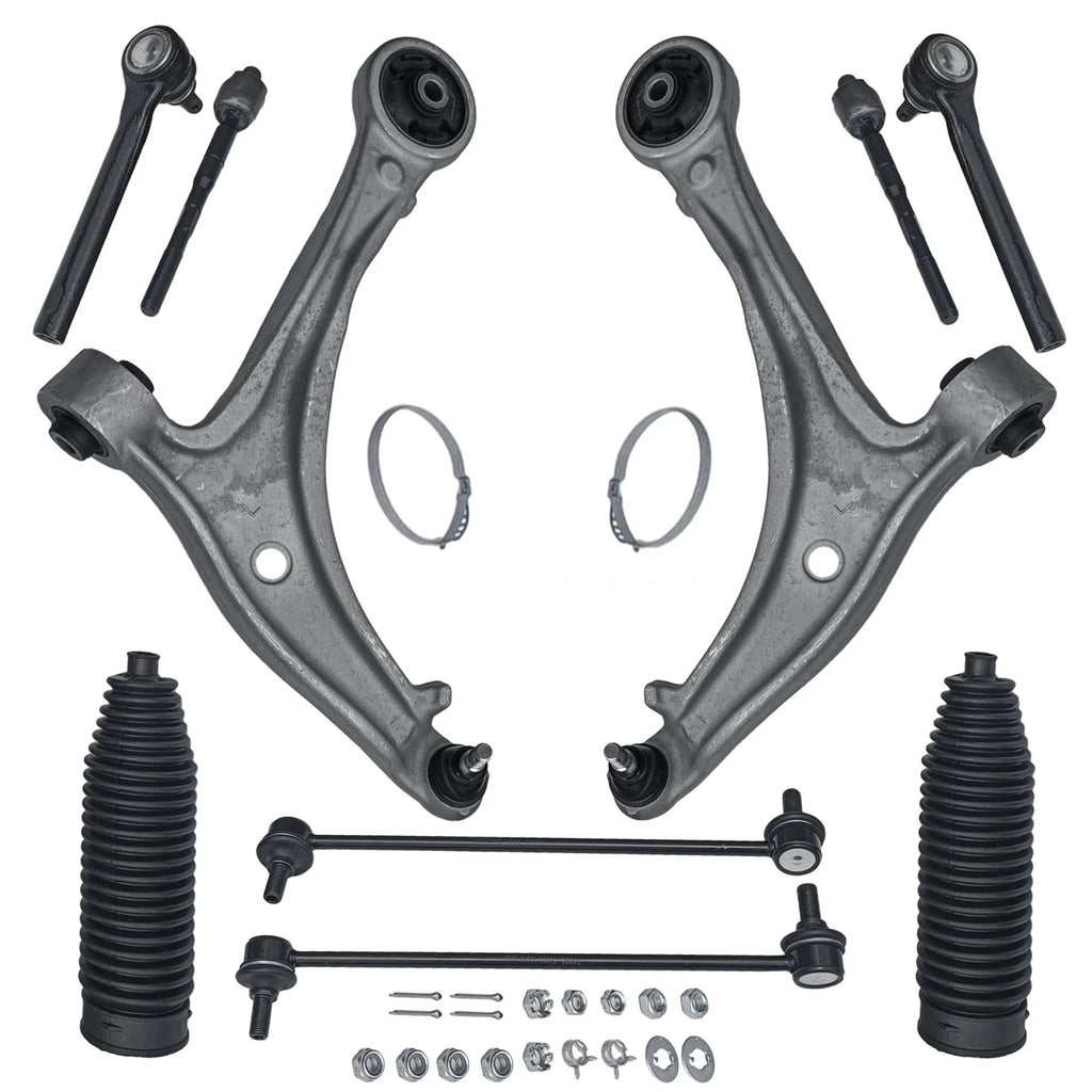 10PC Front Lower Control Arms Sway Bar Tie Rods for Honda Odyssey (2005–2010)