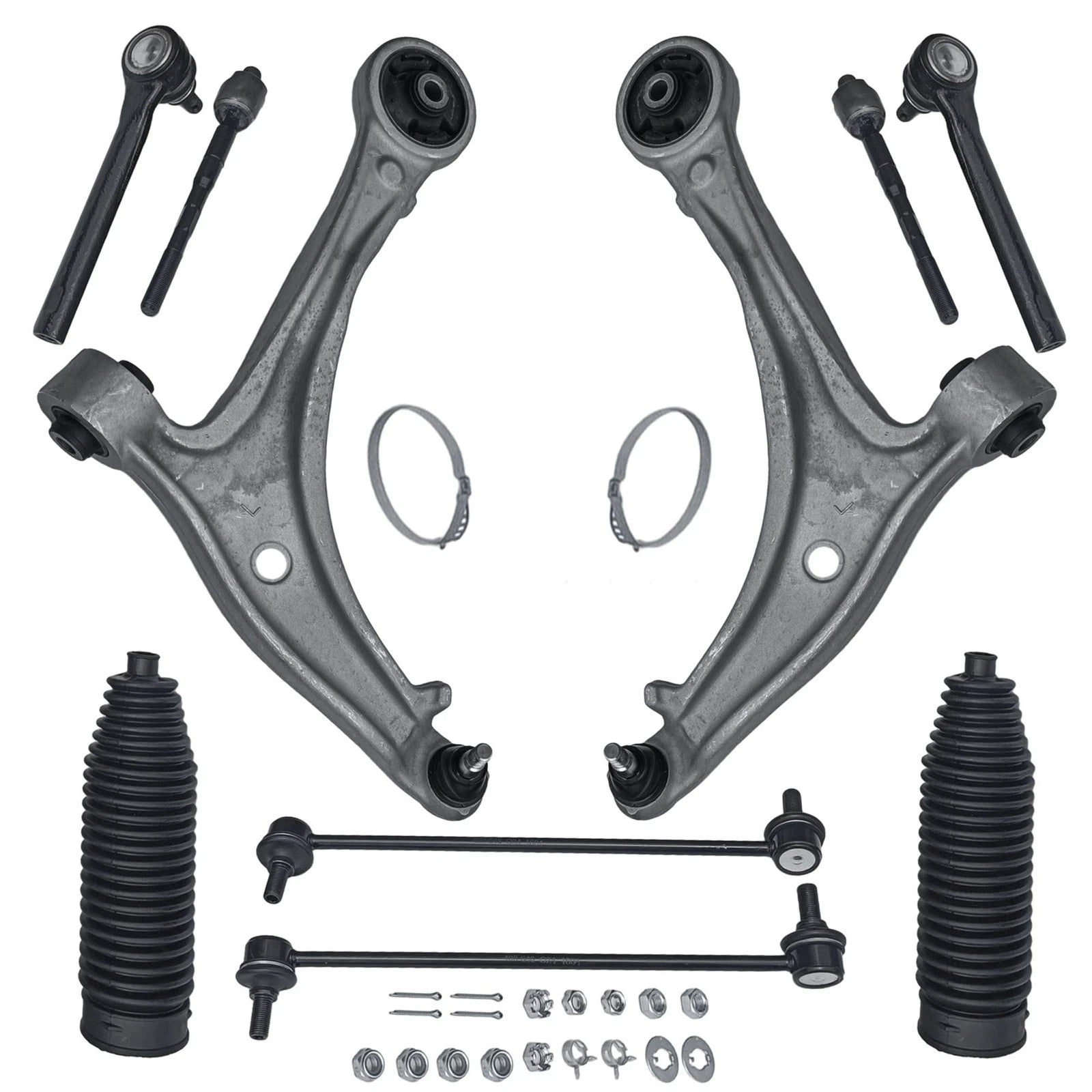 10PC Front Lower Control Arms Sway Bar Tie Rods for Honda Odyssey (2005–2010)