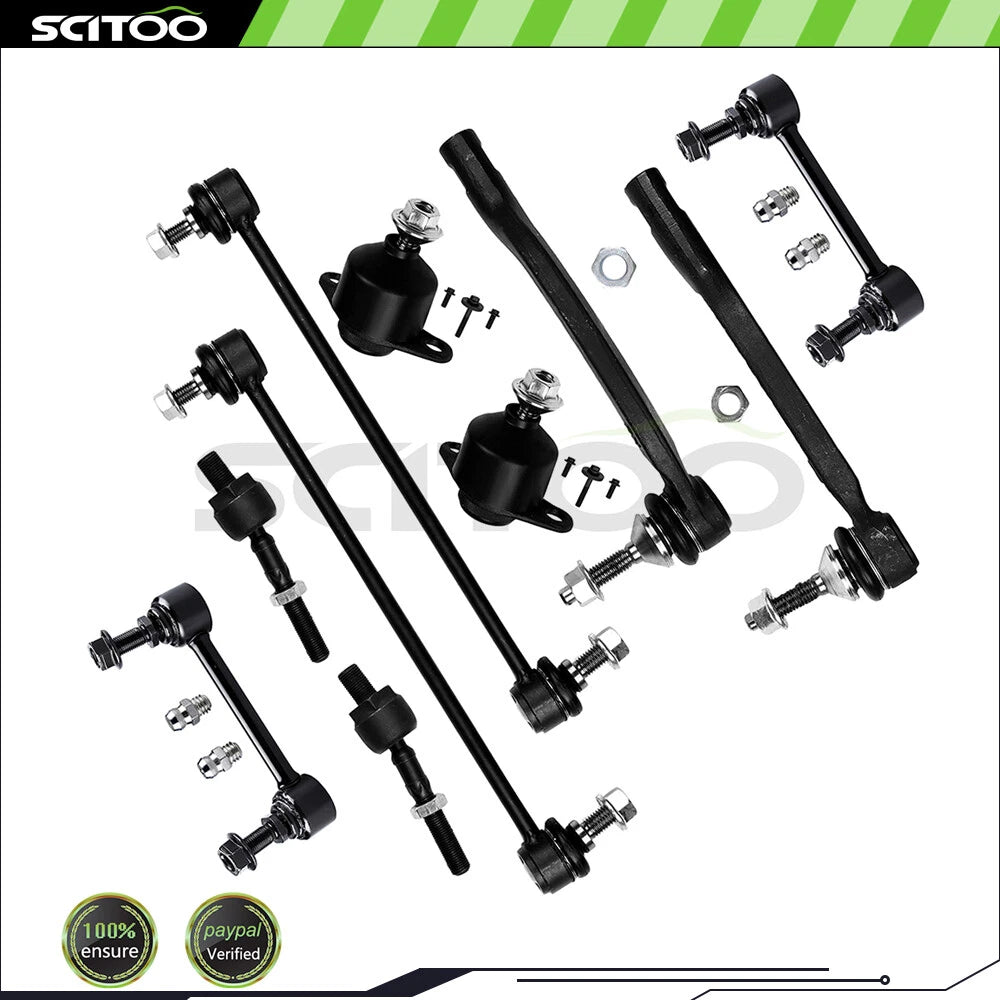 Set of 2 Front Rear Tie Rod End Ball Joint for Volvo S60 V70 (2001–2007)