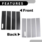 Set of 4 Car Pillar Window Trim Covers for Ford F-150 (2015–2021) Black Carbon Fiber