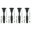 Set of 4 NGK Iridium IX Spark Plugs & Coil Boots for Chevrolet Camaro Malibu (2016–2023)
