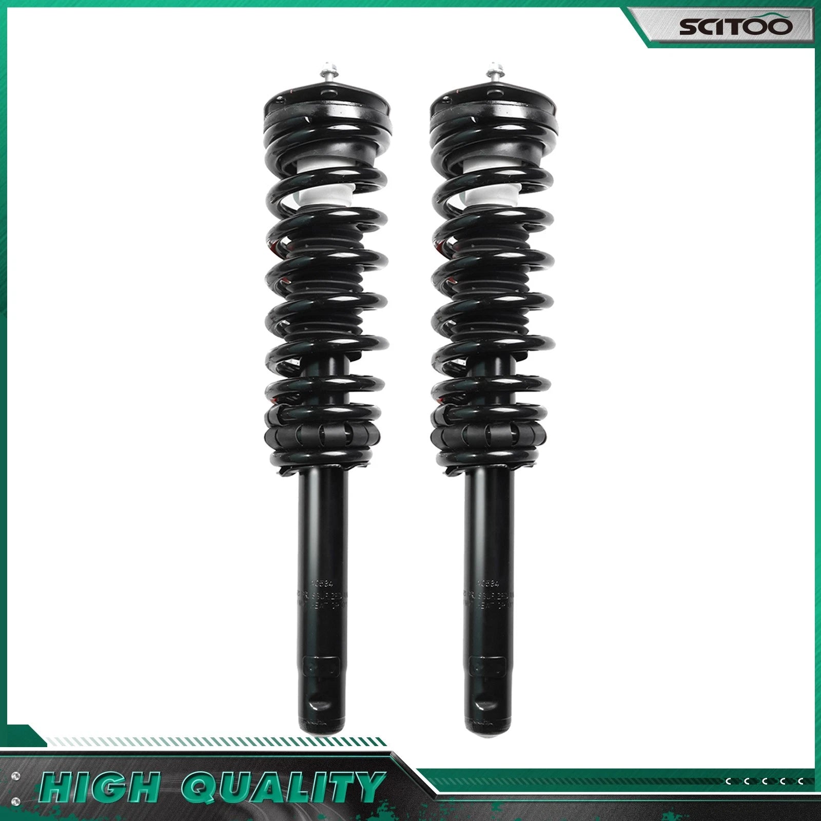 Set of 2 Front Struts Shocks w/ Spring & Mounts for Ford Fusion (2010–2012)