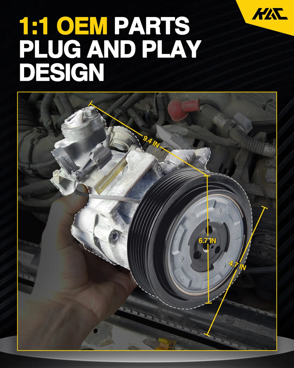 A/C Compressor for Chevrolet Cruze L4 1.8L (2012–2015)