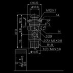 TAC-3P 2 Port 3 Position Push Button Switch Valve for M5 (0.8)