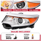 Projector Headlight Assembly for Ford Edge (2011–2014) Halogen Driver Side