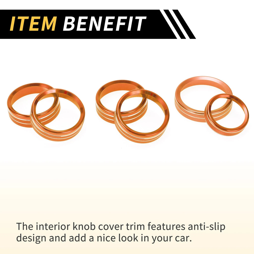 Set of 1 Air Conditioning Button Cover Trim for Ford F-150 XLT (2016–2019) Orange