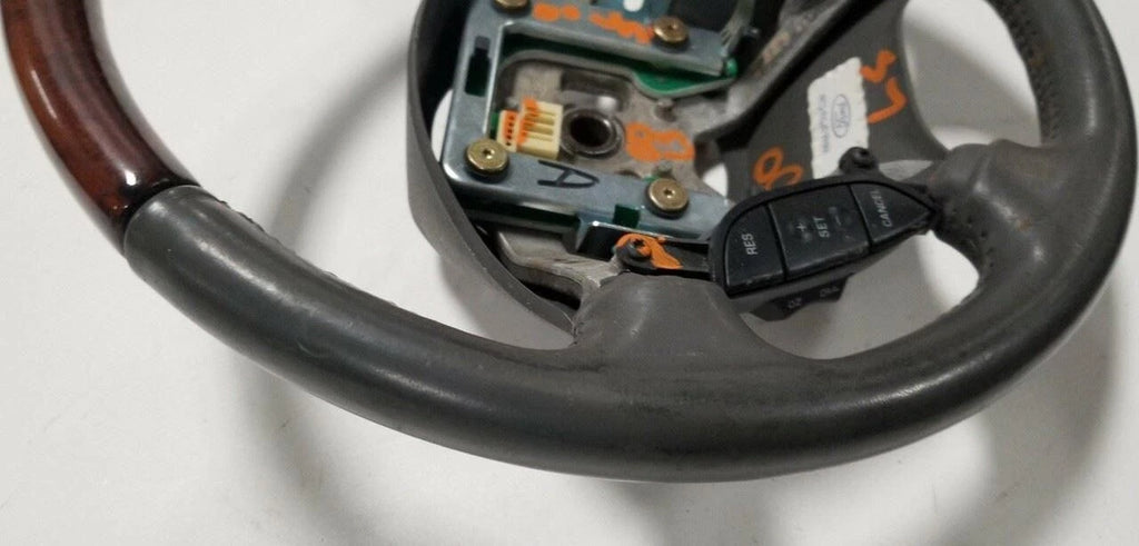 Steering Wheel for Lincoln LS (2000–2002) Gray Wood Accent with Switches