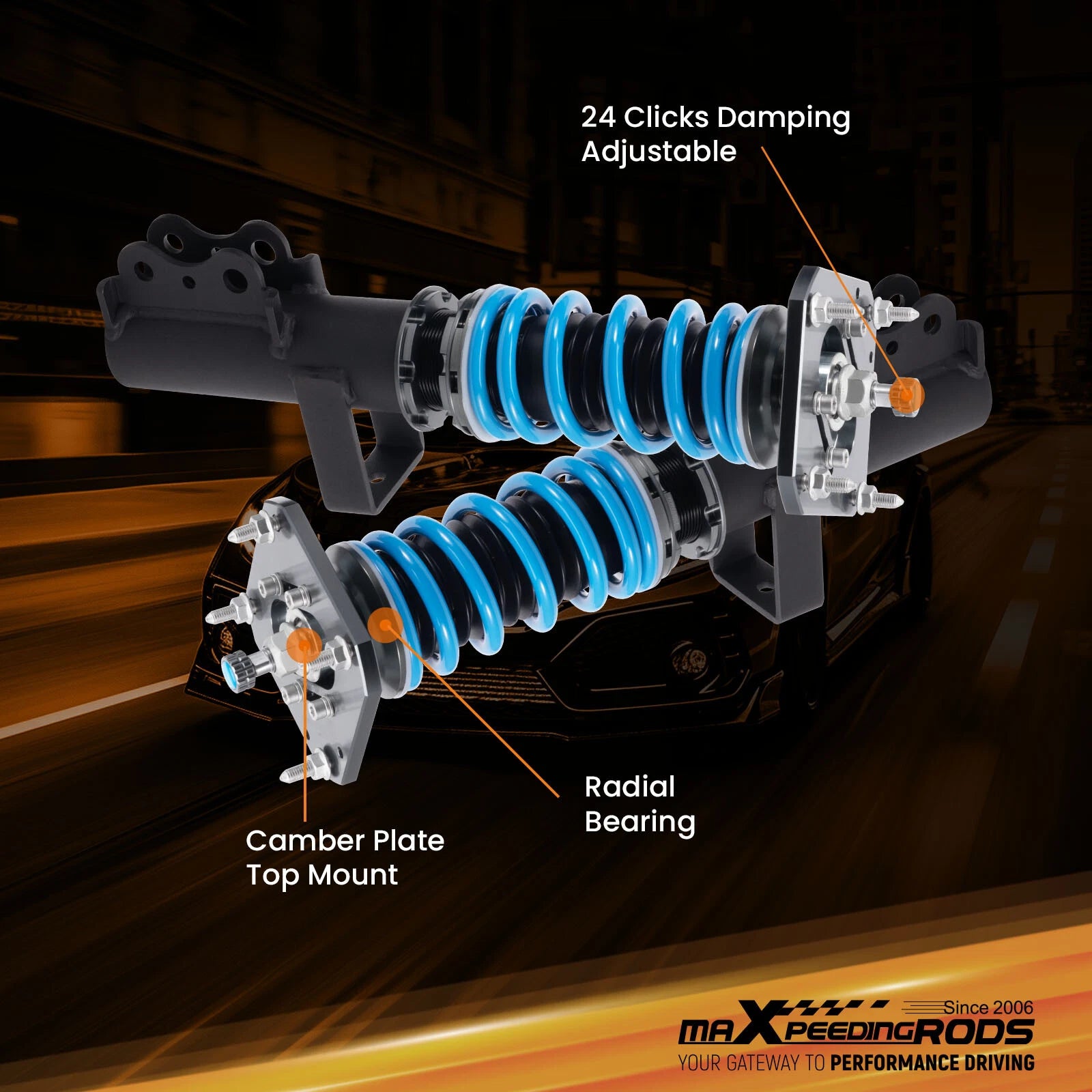 Coilover Shocks Struts for Toyota MR2 (1987-1989)