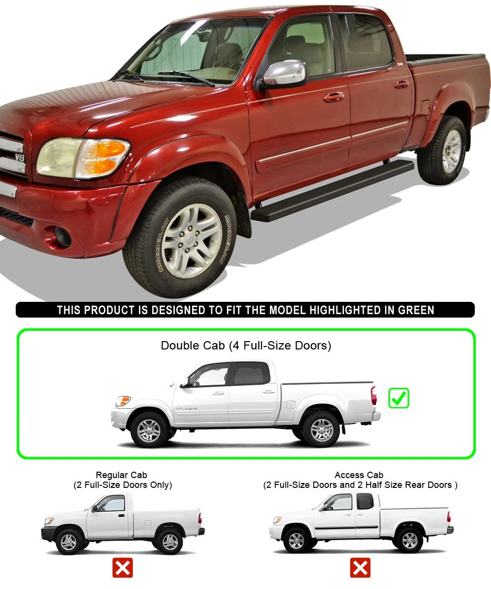 iBoard Stainless Steel Running Boards for Toyota Tundra (2004–2006)