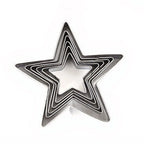 Set of 4 Star-Shaped Mousse Rings for Cookies Cakes