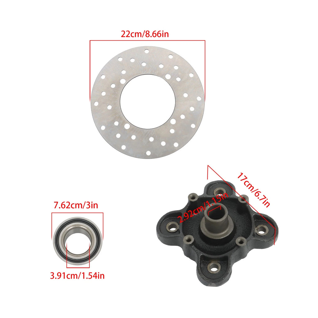 Rear Wheel Hub Brake Rotor Bearing Stud Kit for Polaris Ranger XP 900 (2013–2019)