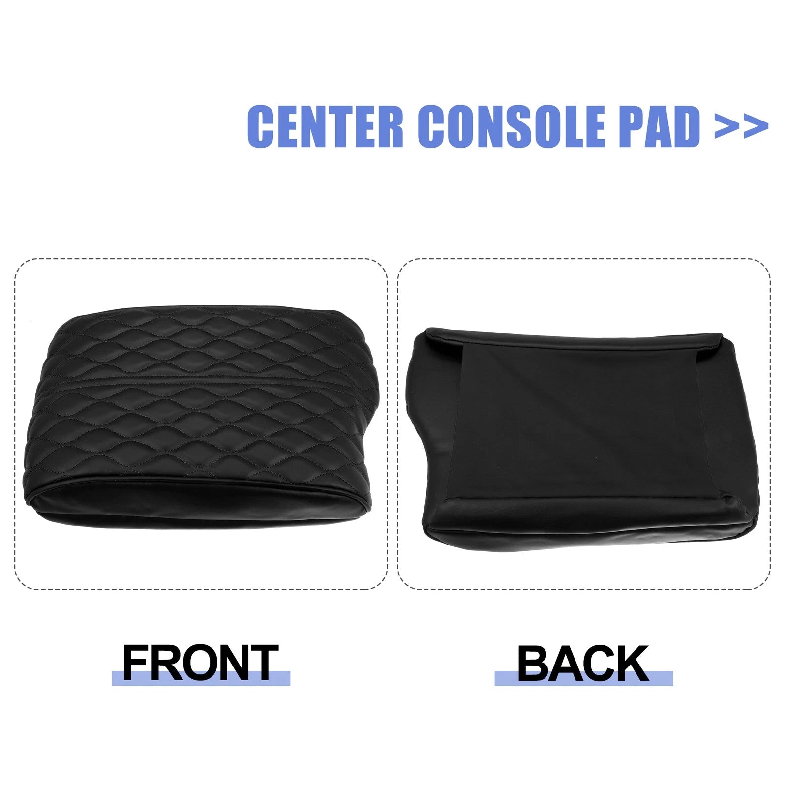 Armrest Cushion Cover for Hyundai Palisade (2020–2022) Black Faux Leather
