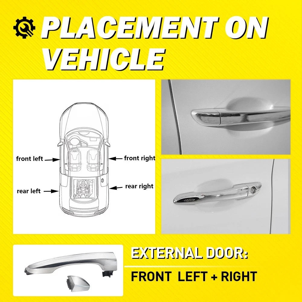Exterior Door Handles Set of 2 for Hyundai Tucson (2016–2021)