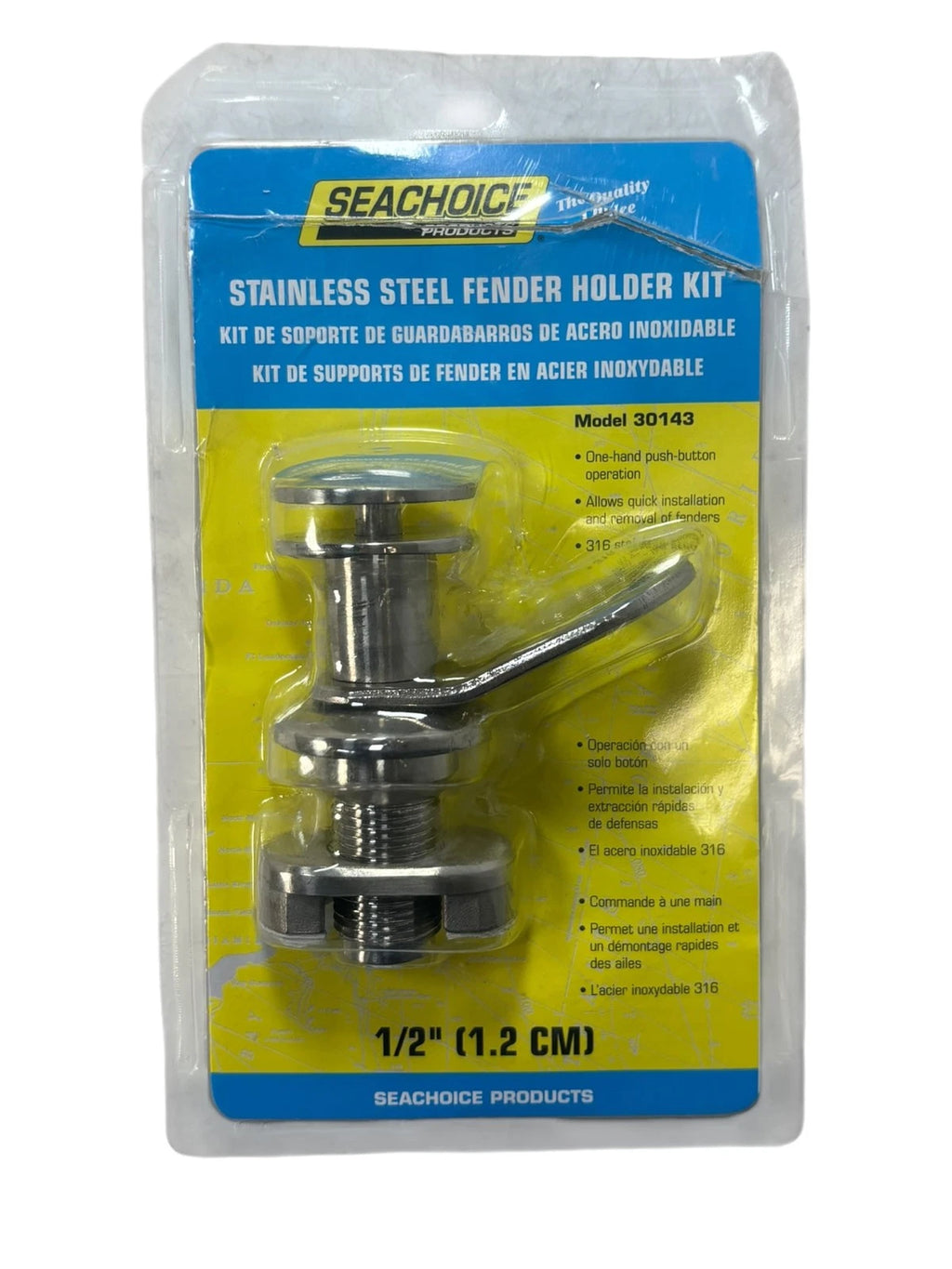 Fender Holder Kit for SeaChoice 30143 (1/2", 316 Stainless Steel)