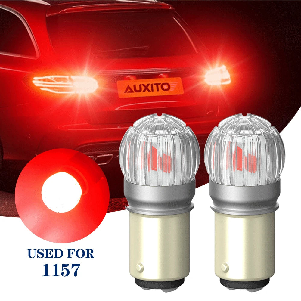 AUXITO 2X BAY15D 1157 2057 2357 LED Tail Brake Stop Light Bulb Kit