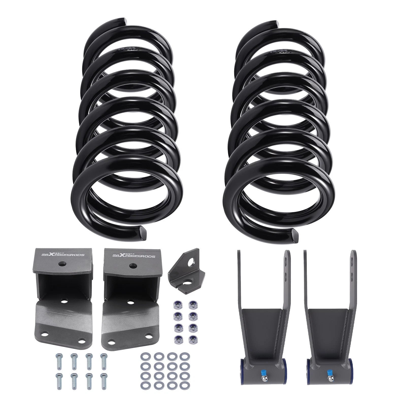 2" / 4" Drop Kit for Chevy GMC C1500 V8 (1988–1998) Coil Springs Hanger Shackles