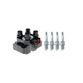 Set of 4 Hitachi Ignition Coils & NGK Spark Plugs for Mazda 626 (1998–2002)