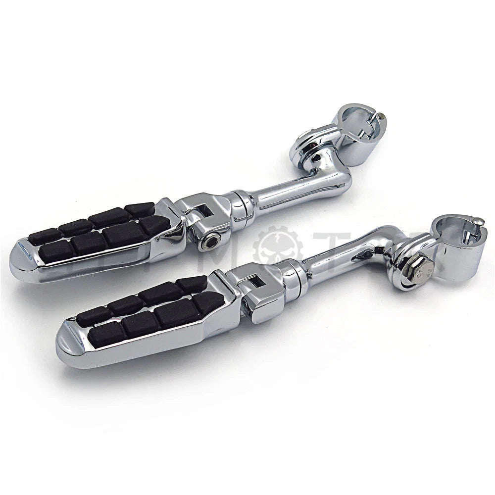 Chrome 1" 25mm Footpeg for Harley Sportster, Triumph Rocket, Suzuki Intruder