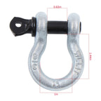Set of 10 Bow-Shaped D Ring Anchor Shackles 3/8 Inch Silver