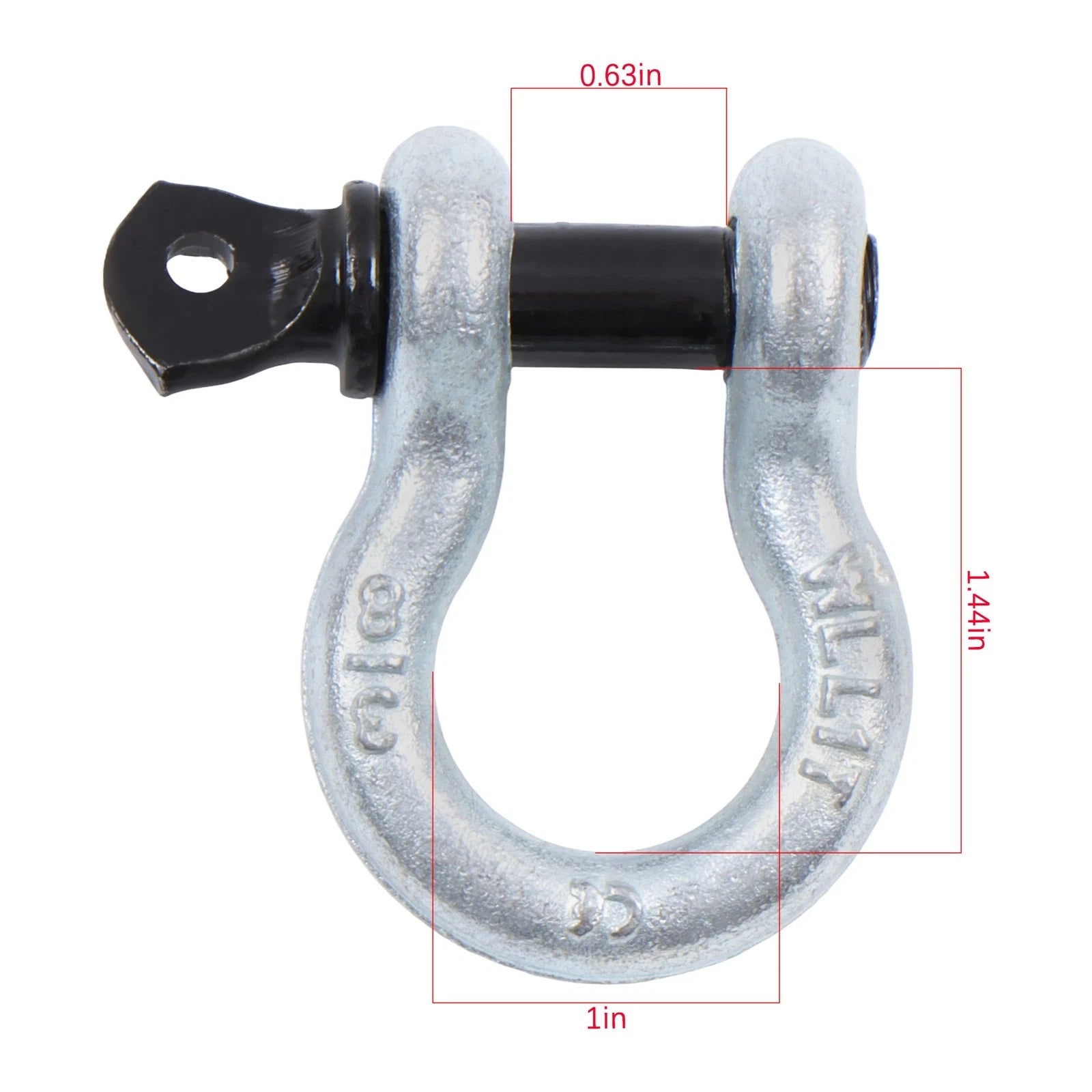 Set of 10 Bow-Shaped D Ring Anchor Shackles 3/8 Inch Silver