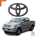 Matte Black 16cm Grille Logo Emblem Badge for Toyota Hilux Vigo (2005-2014)