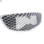 Front Bumper Upper Grill for Genesis GV70 (2022–2023) Black & Chrome, W/Camera Hole