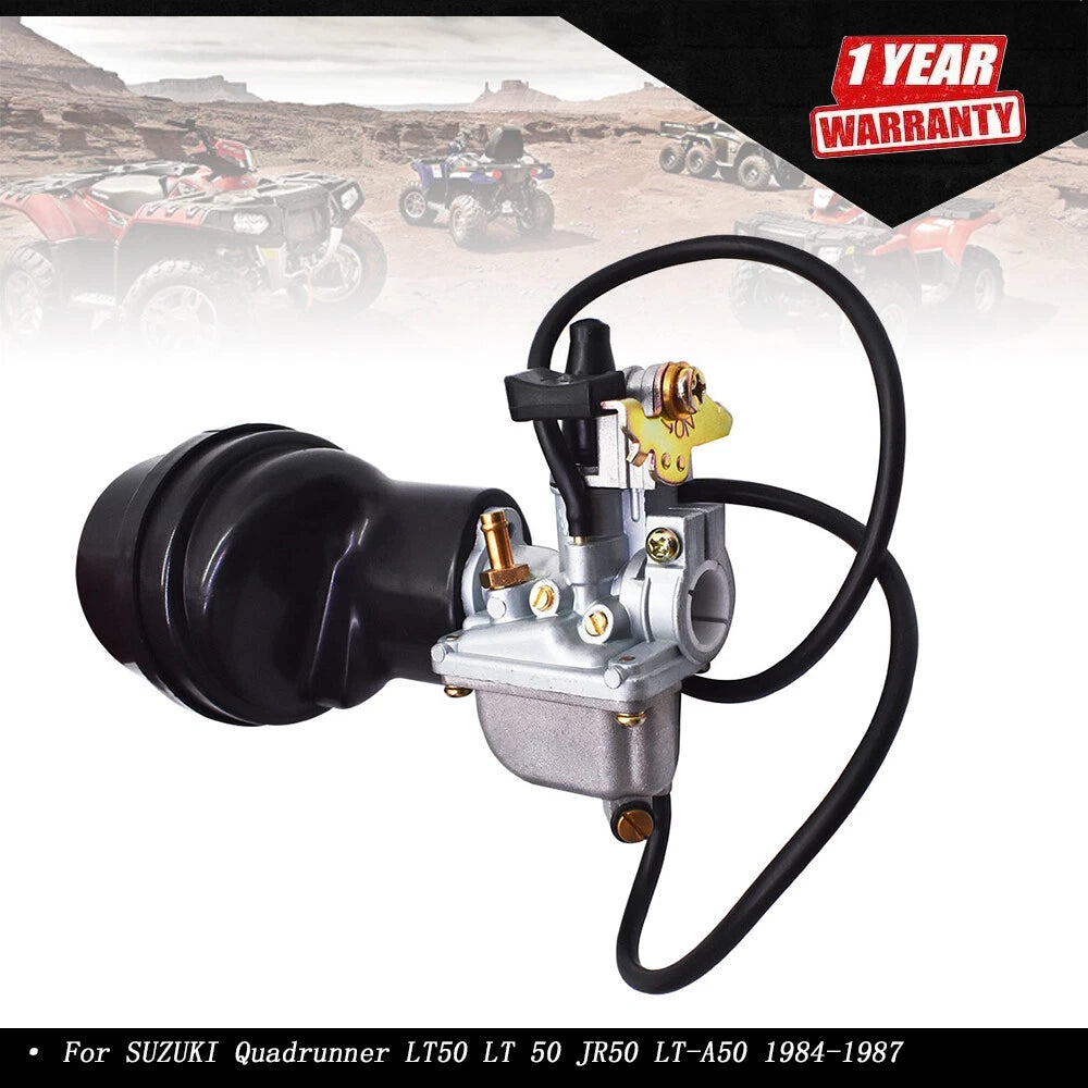Carburetor and Air Filter Box for Suzuki Quadrunner LT50 (1984–1987)
