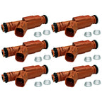 Set of 6 Fuel Injectors for Ram Van Truck Dodge Durango 3500 Dakota 2500