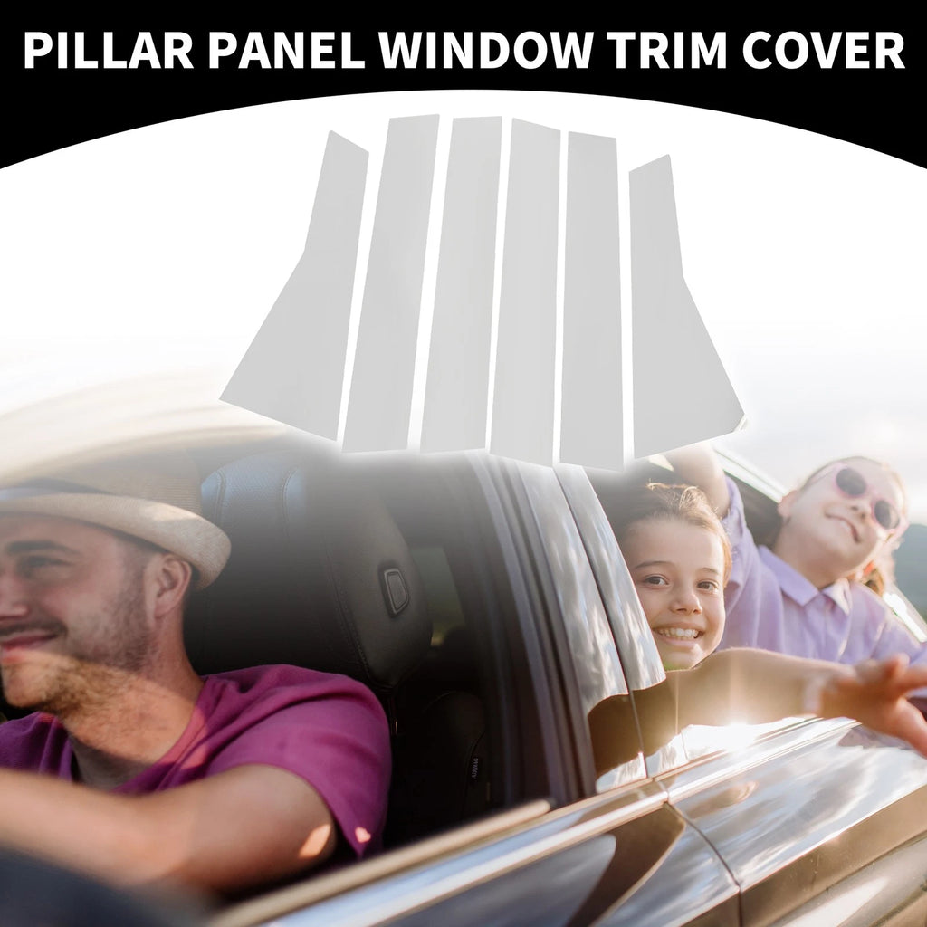 Set of 6 Car Pillar Window Trim Covers for Honda CR-V (2017–2022) Chrome