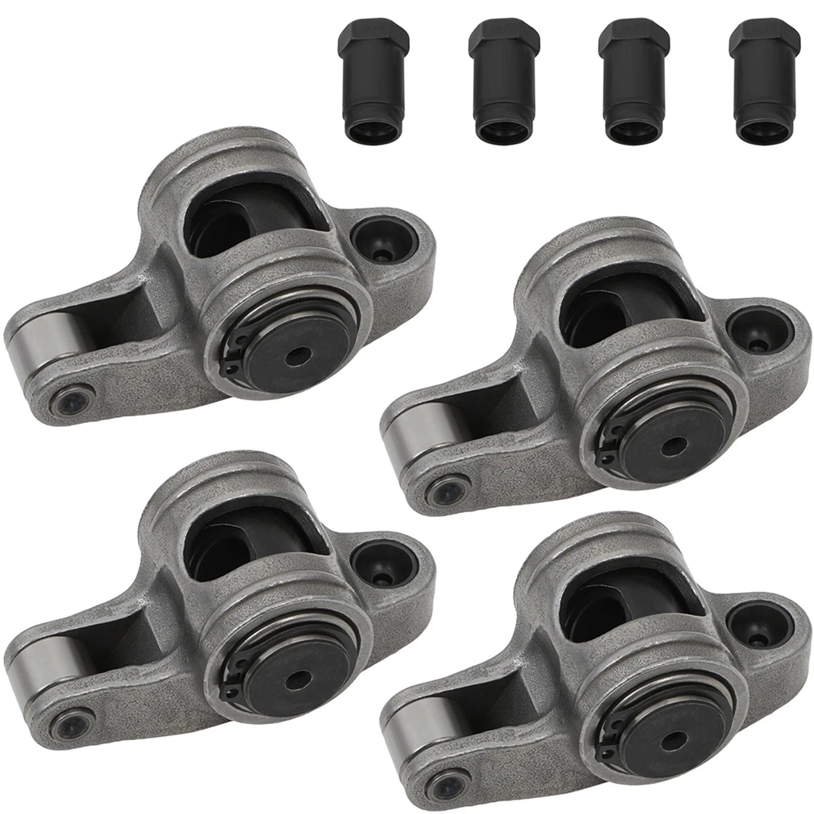 Set of 16 Stainless Steel Roller Rocker Arms for Chevrolet SBC 305 350 383