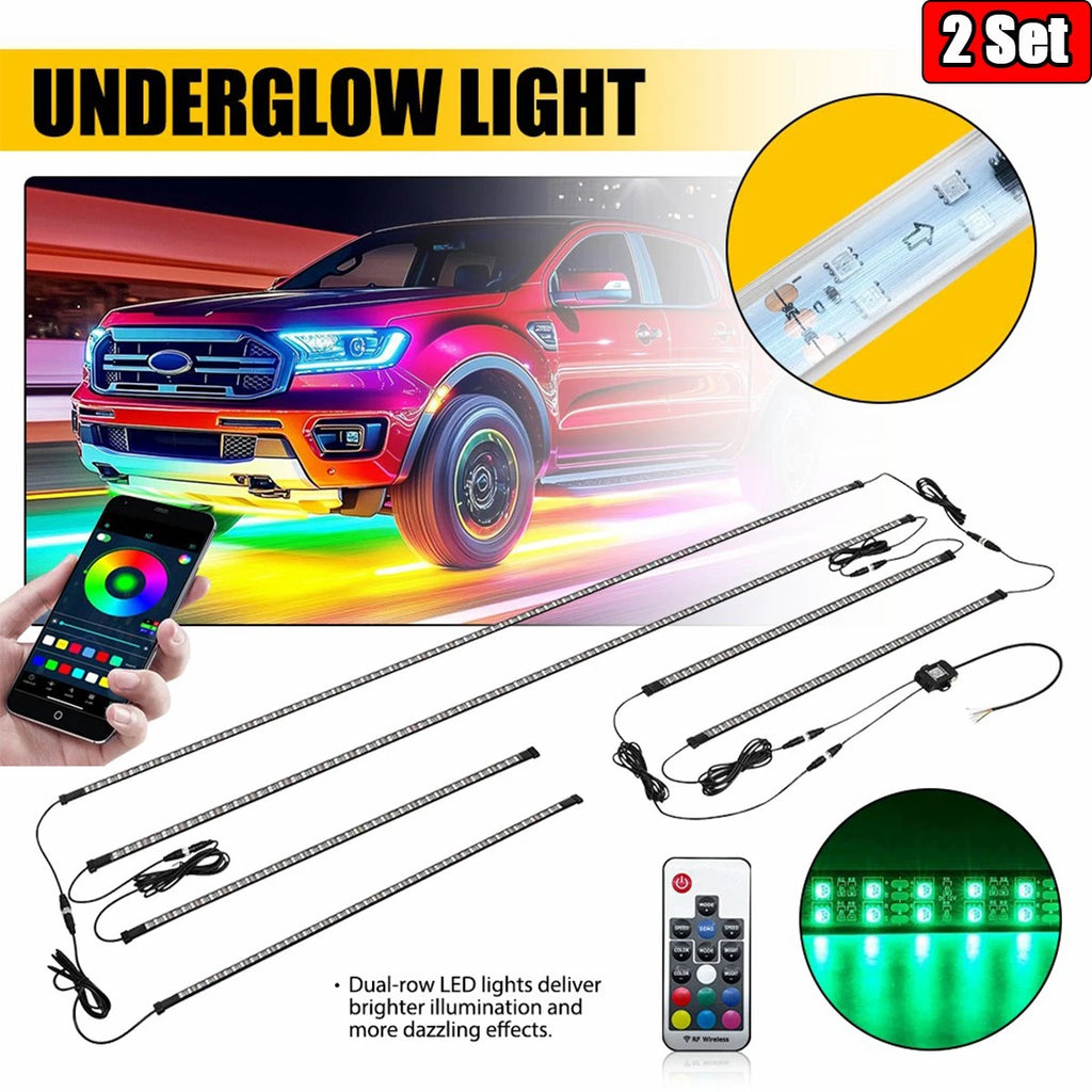 12PCS RGB Underglow LED Light Strip Kit for Car Truck