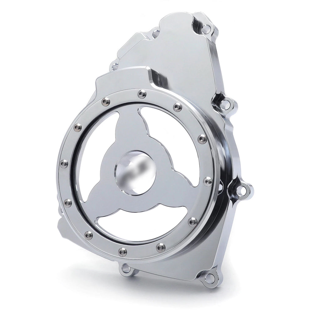 Chrome Clear Left Stator Magneto Engine Cover for YZF-R3 (2015–2021), MT-03 (2020–2024)