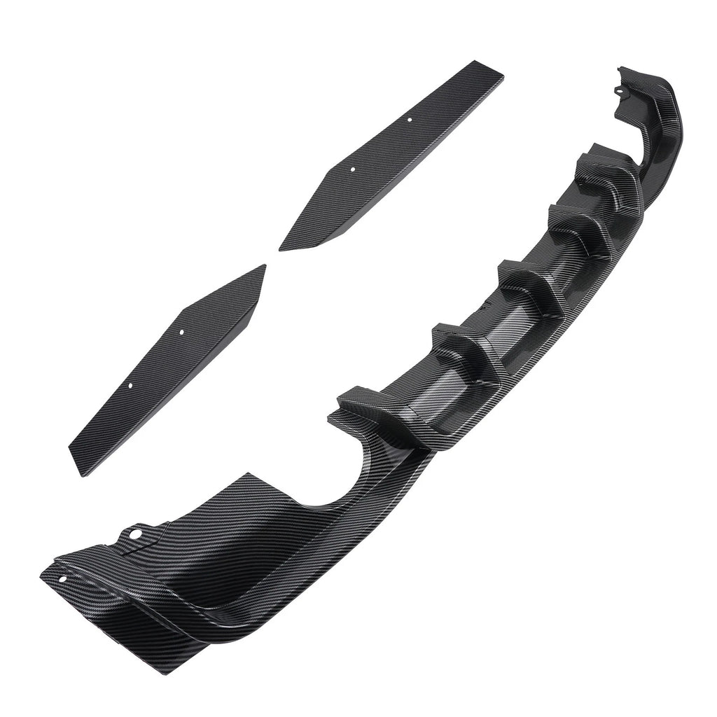 Black ABS Rear Bumper Diffuser Lip for BMW 3 Series (2012-2018)
