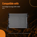 Cross Flow Cooling Radiator for Dodge Durango 5.7L (2015–2020) 13700 Aluminum