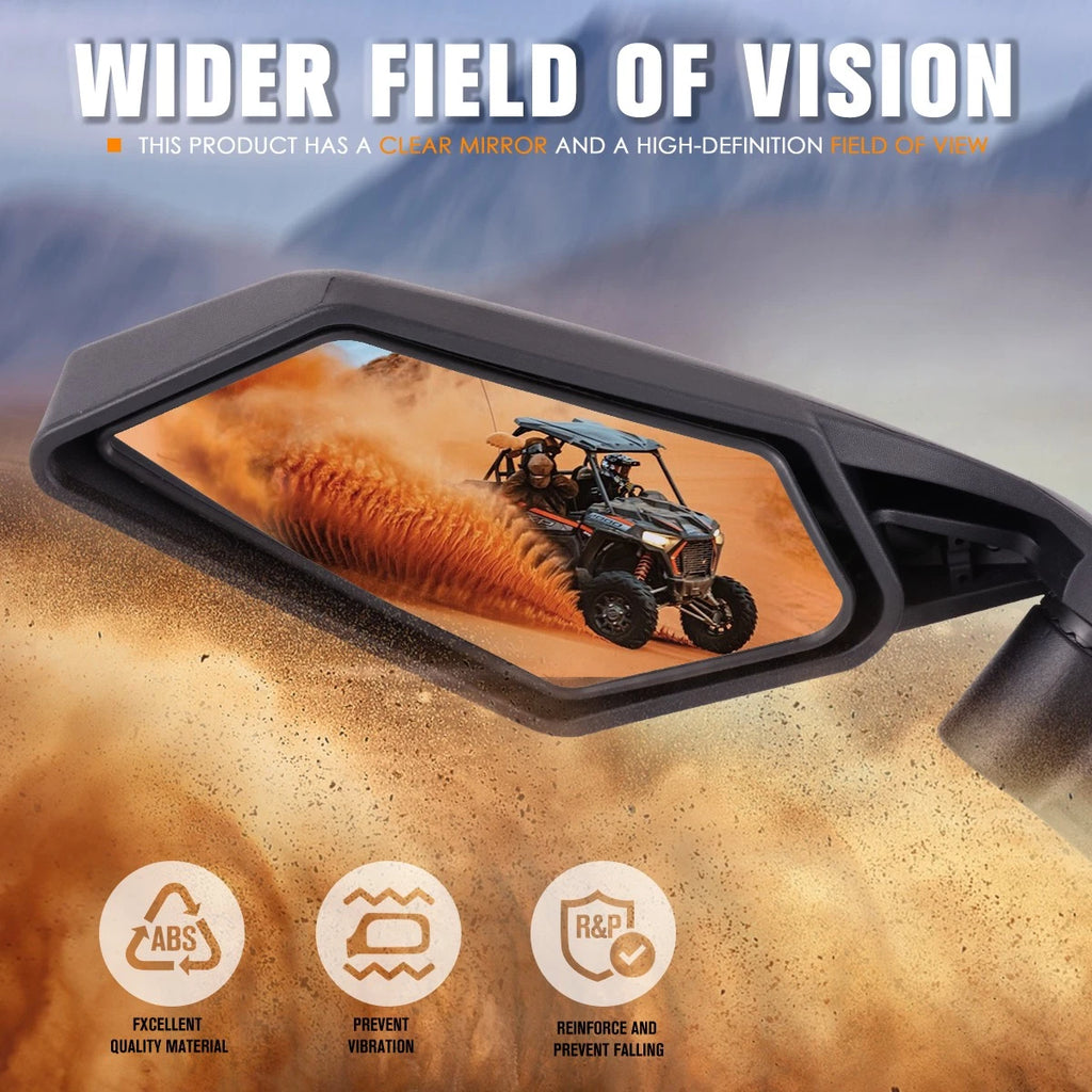 2Pcs Convex Rear View Side Mirrors for Can-Am Maverick X3 (2017–2023)