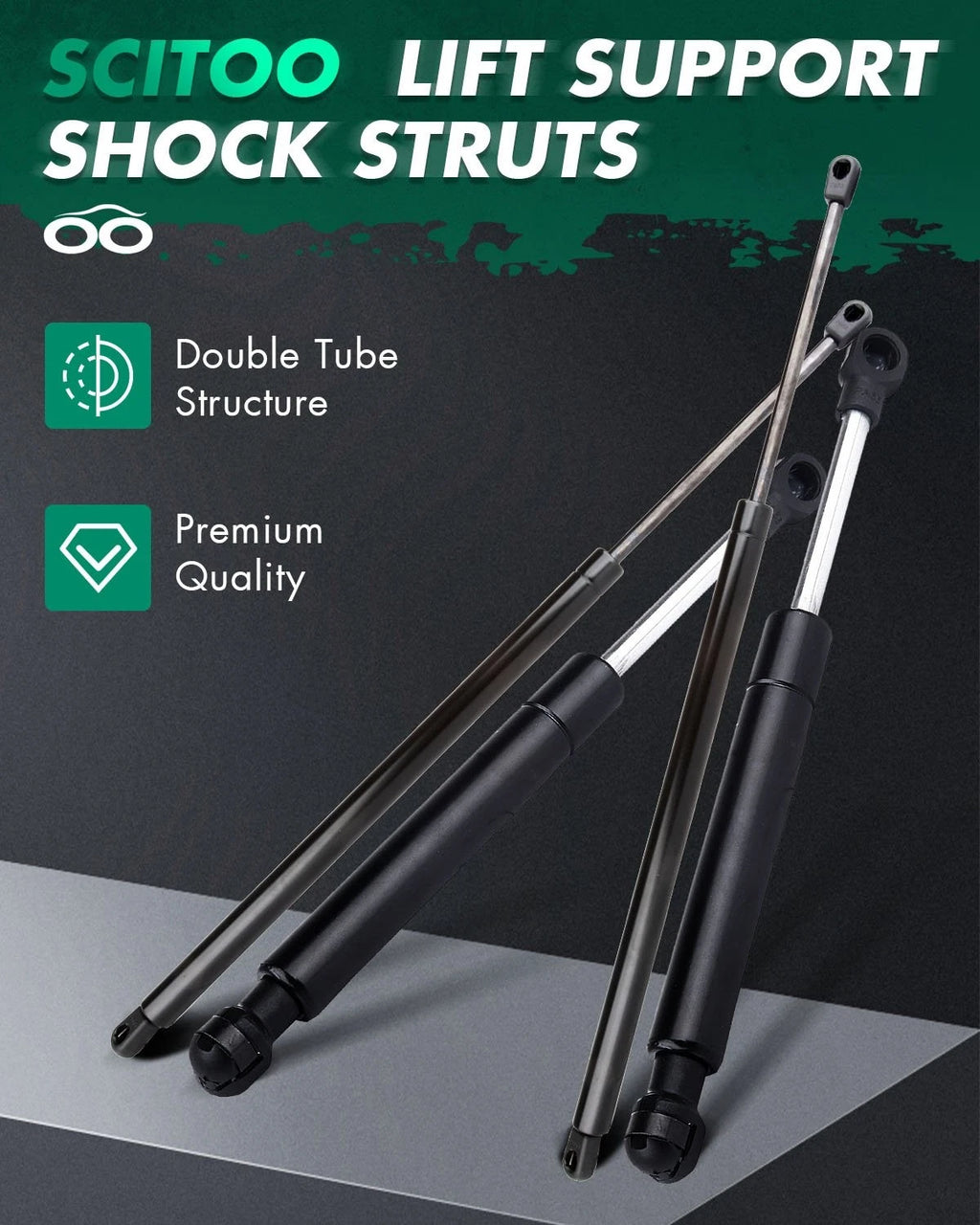 Set of 4 Hood & Trunk Gas Spring Lift Support Shock Struts for Nissan Maxima (2004–2007)