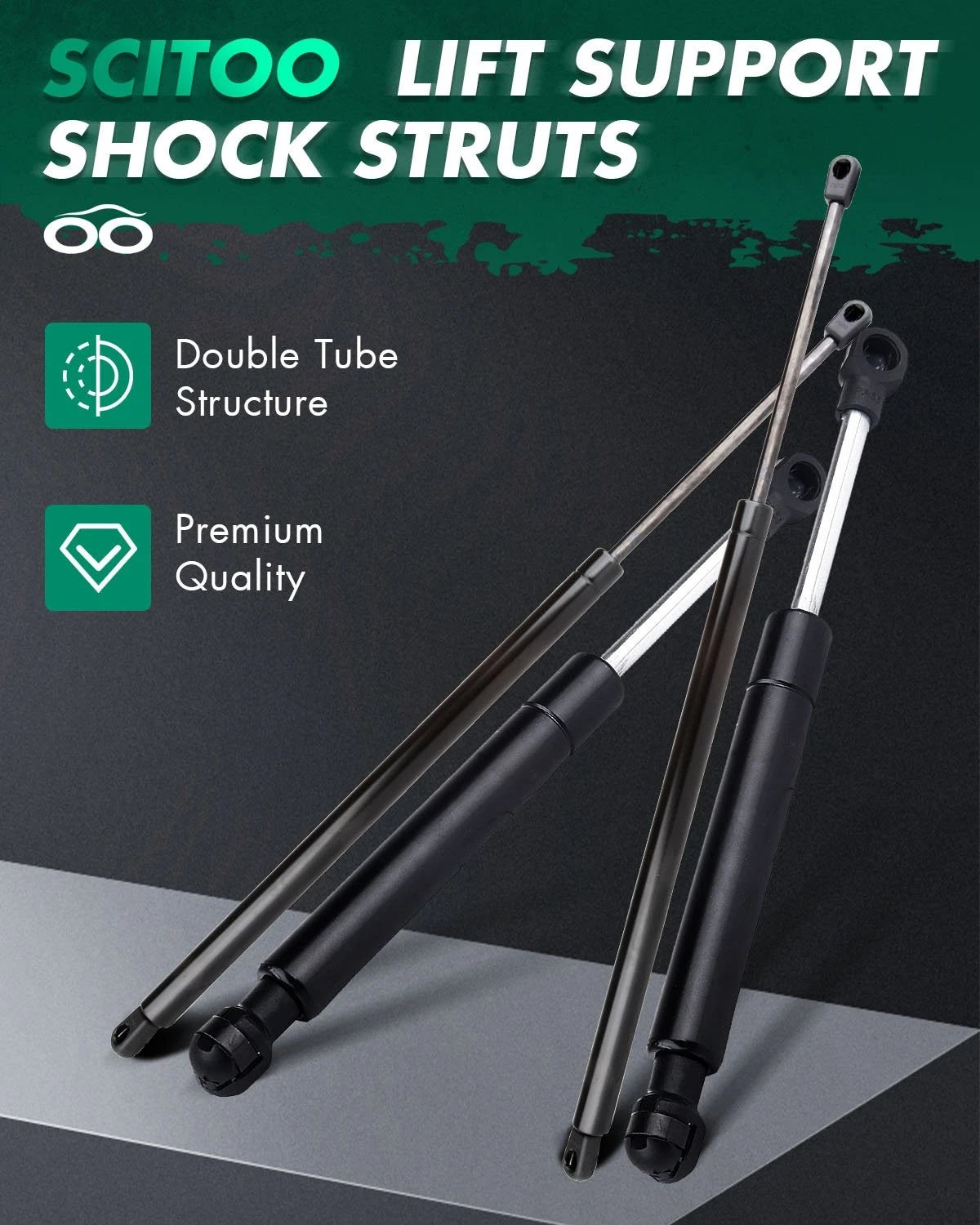 Set of 4 Hood & Trunk Gas Spring Lift Support Shock Struts for Nissan Maxima (2004–2007)