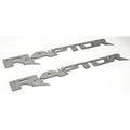 Brushed Stainless Interior 12' Badges w/'Raptor' for 2010-2014 Ford F-150 Raptor