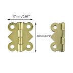 20Pcs Mini Hinges for Jewelry Chest Music Box (2017mm, Gold)