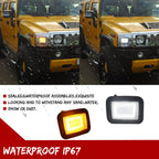 2X Clear Lens Switchback LED Turn Signal Lights for Hummer H2 (2003–2009)