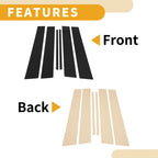 6 Pcs Door Pillar Window Trim for Lexus CT200 CT200h 2011-2012 Black